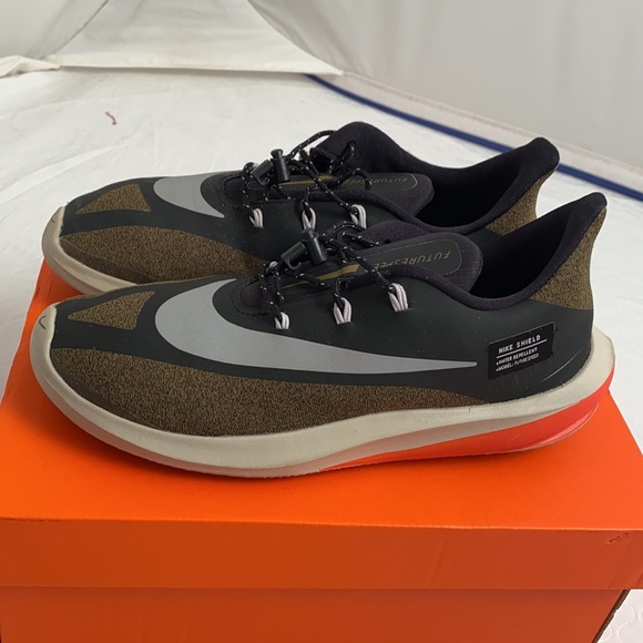 Nike Future Speed Shield running sneakers 6Y Black Silver Olive - Picture 3 of 11